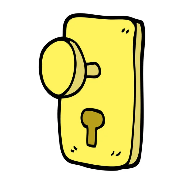 Γελοιογραφία Doodle Λαβή Της Πόρτας — Διανυσματικό Αρχείο