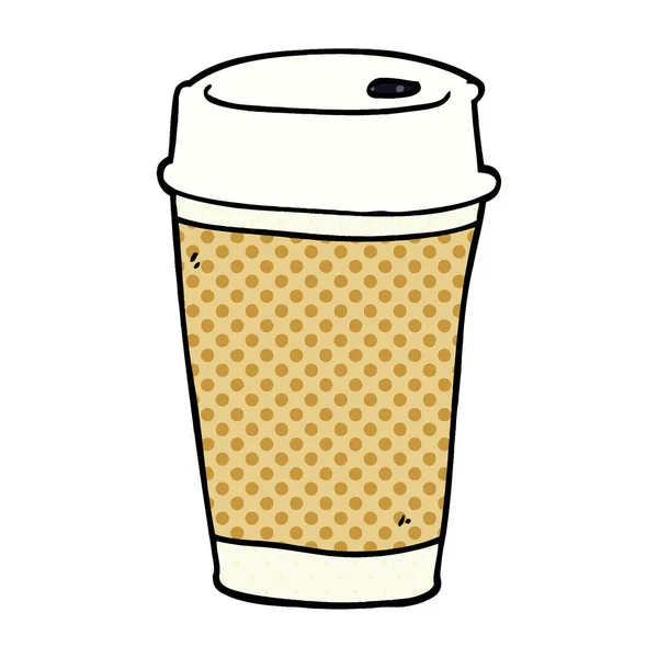 Karikatur Doodle Kaffeetasse — Stockvektor