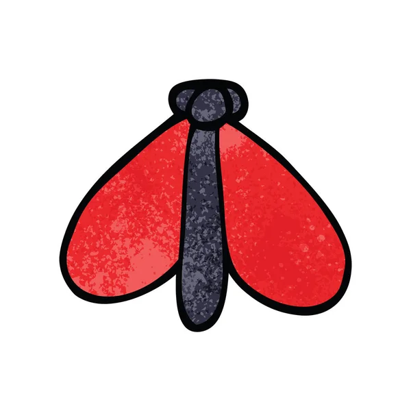 Dessin Animé Doodle Encore Papillon Nuit — Image vectorielle