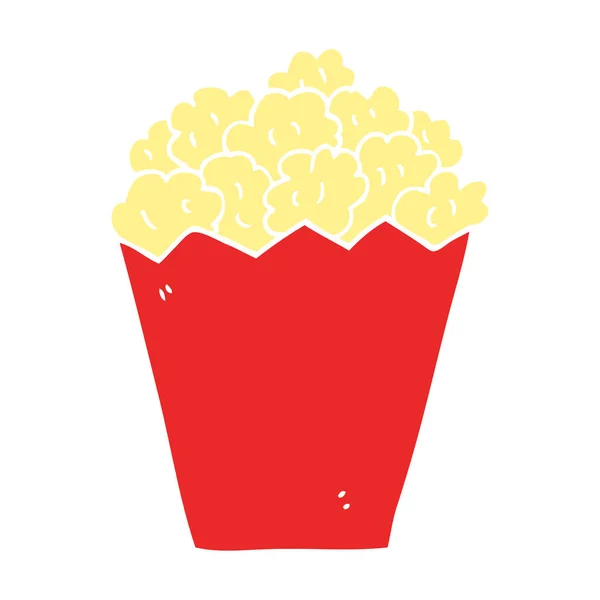 Zeichentrickkritzelkino Popcorn — Stockvektor