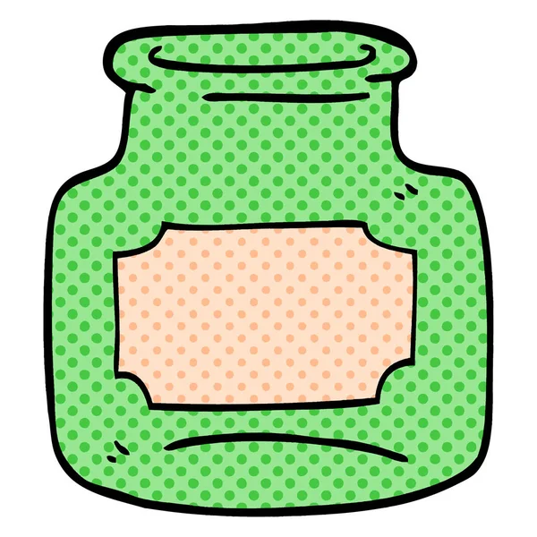 Cartoon Doodle Empty Jar — Stock Vector