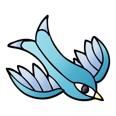 çizgi film doodle swallow dövme