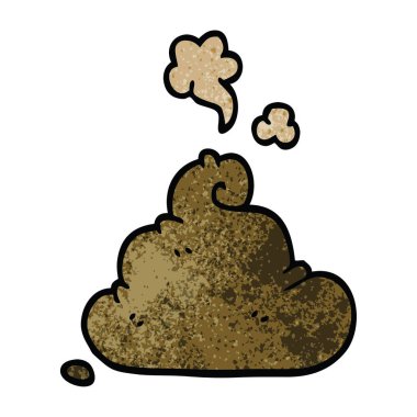 çizgi film doodle kaka, vektör çizim