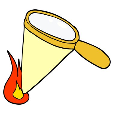 çizgi film doodle Büyüteç