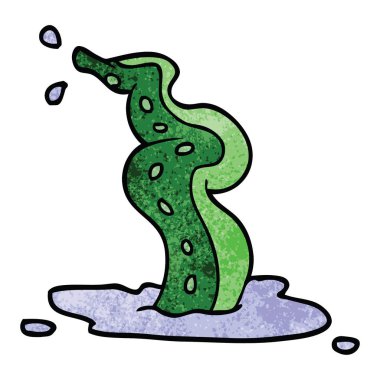 çizgi film doodle ürkütücü dokunaç