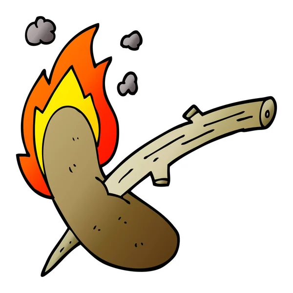 Zeichentrick Doodle Eines Hot Dogs — Stockvektor