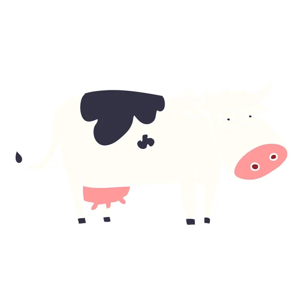 Desenho Animado Doodle Vaca Fazenda — Vetor de Stock