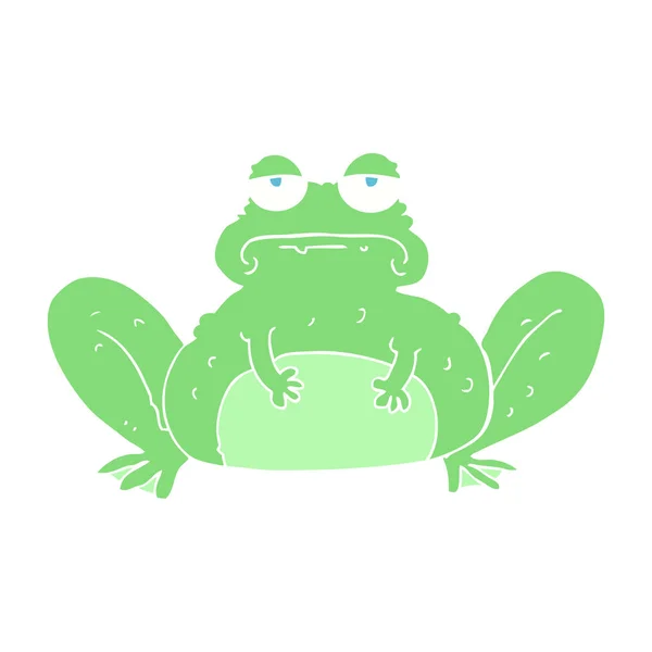 Flat Color Illustration Frog — Stock Vector