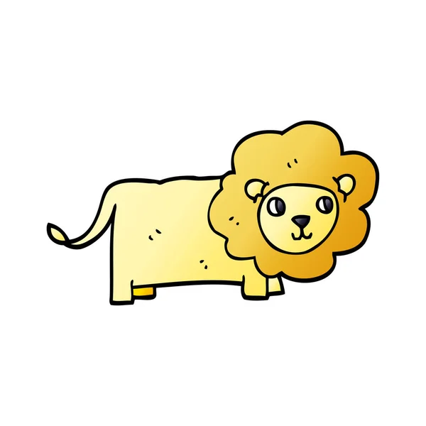 Illustration Vectorielle Lion Gribouillis Dessin Animé — Image vectorielle