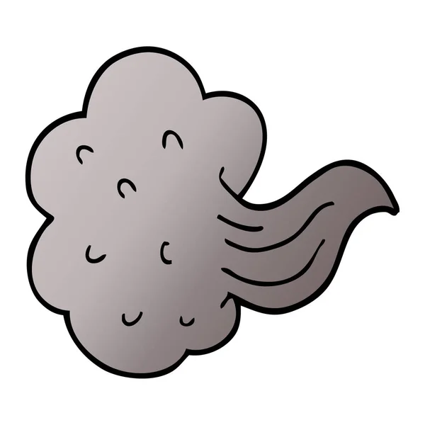 Zeichentrickkritzel Rauschende Wolke — Stockvektor