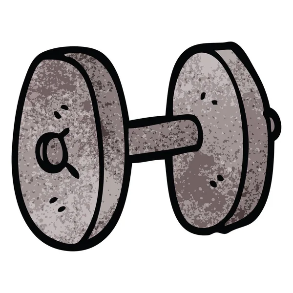 Cartoon Doodle Gym Vikter — Stock vektor