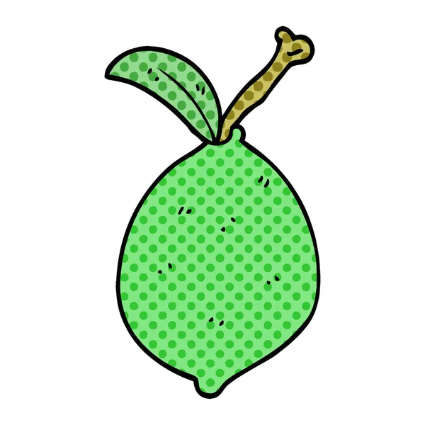 Dibujos Animados Garabato Lima Fruta — Vector de stock