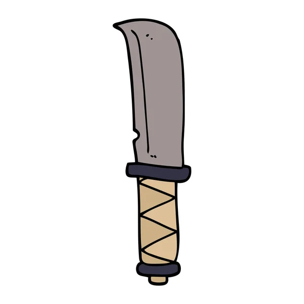 Garabato Dibujos Animados Cuchillo — Vector de stock