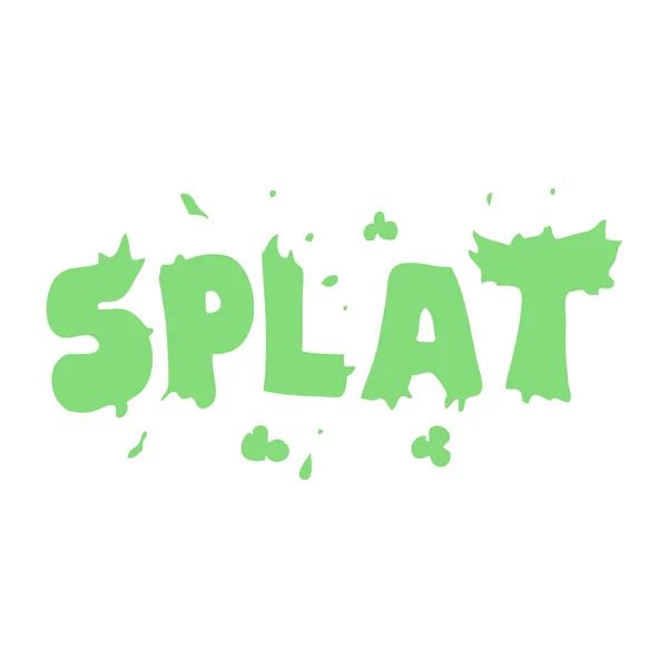 Ilustração Cor Plana Splat — Vetor de Stock