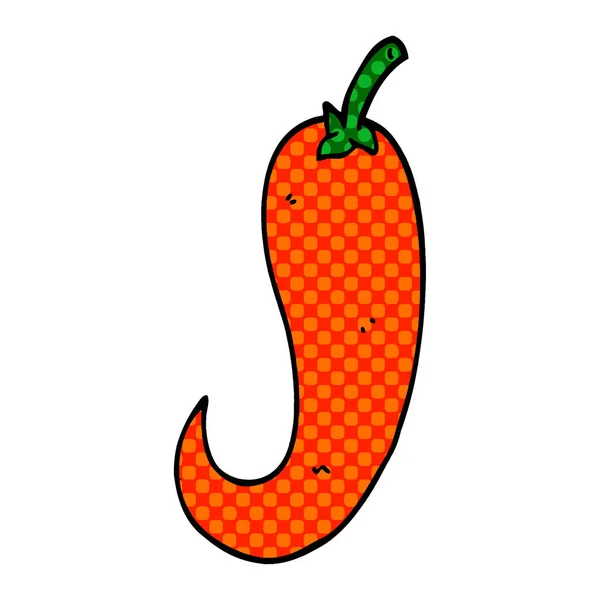 Kreslený Doodle Red Hot Chilli Papričkou — Stockový vektor
