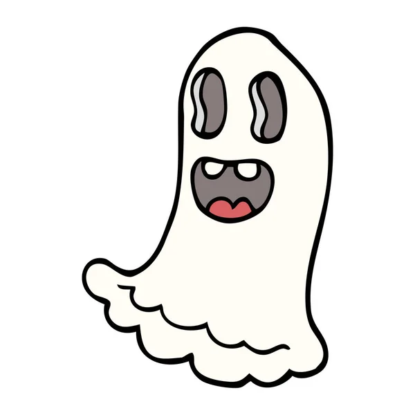 Fantasma Assustador Dos Desenhos Animados — Vetor de Stock