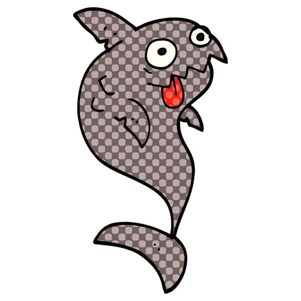 动画片涂鸦致命的鲨鱼 — 图库矢量图片