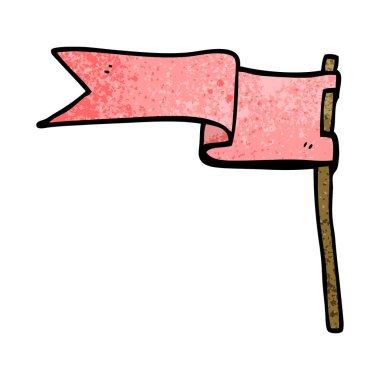 çizgi film doodle bayrak, vektör çizim