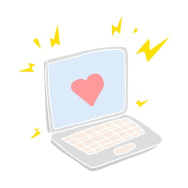 düz renk stil çizgi film dating internet 