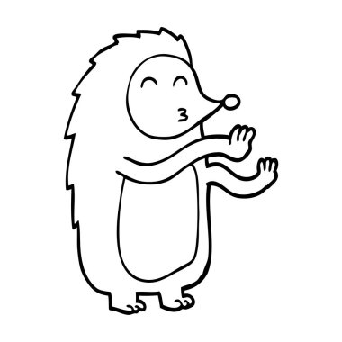 çizgi çizme çizgi film dans eden kirpi