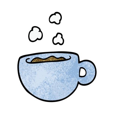 çizgi film doodle kahve fincanı