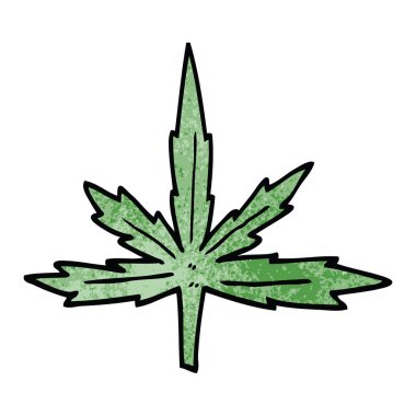 çizgi film doodle marihuana yaprağı