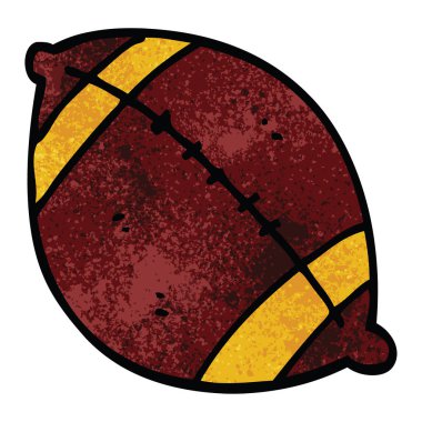 Doodle futbol karikatür, vektör