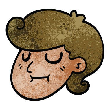 çizgi film doodle bir kızlar yüz