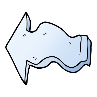 çizgi film doodle işaret eden ok