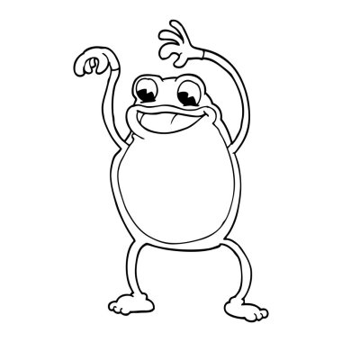 çizim karikatür kurbağa