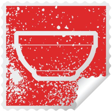 sıkıntılı etiket simge tasarlamak bir kase