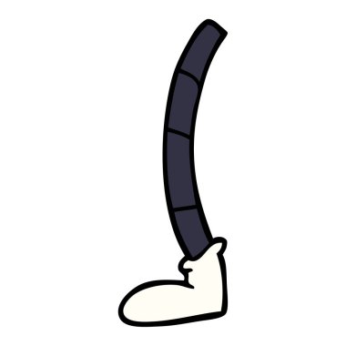 çizgi film doodle retro bacak