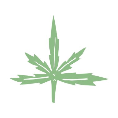 çizgi film doodle marihuana yaprağı