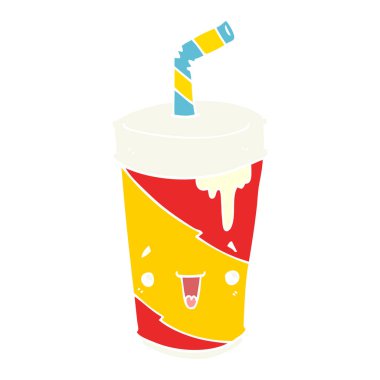 düz renk tarzı çizgi film gazoz Kupası