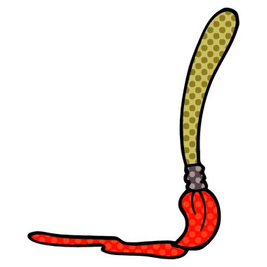 çizgi film doodle boya fırçası