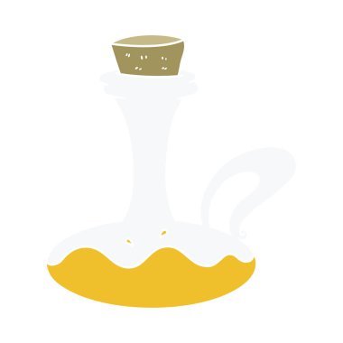 düz renk tarzı çizgi film petrol