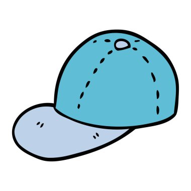 çizgi film doodle beyzbol şapkası