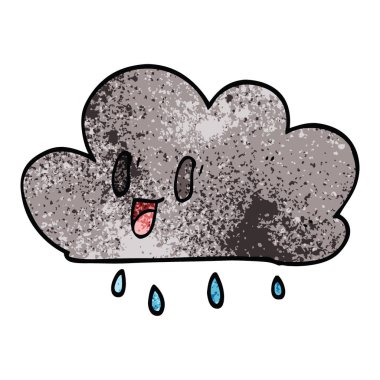 çizgi film doodle mutlu gri bulut