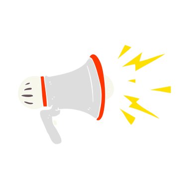 loudhailer düz renkli çizimi