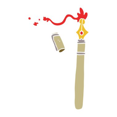 çizgi film doodle dolma kalem