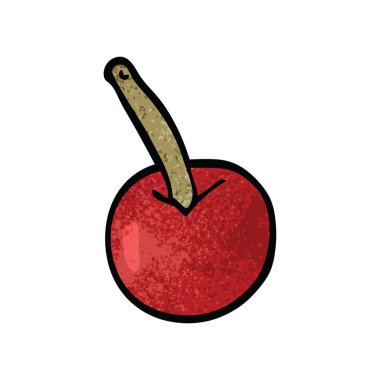 çizgi film doodle kiraz, vektör çizim