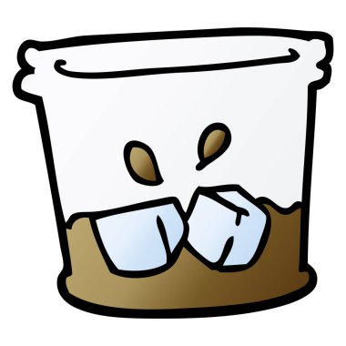 çizgi film doodle bardak içecek