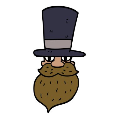 Çizgi filmdeki şapkalı adam.