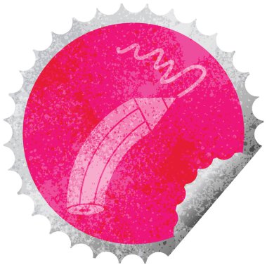 bir satırı dairesel peeling etiket karakalem