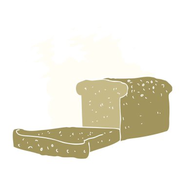 ekmek düz renkli çizimi