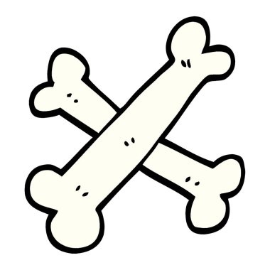 çizgi film doodle kemikleri geçti