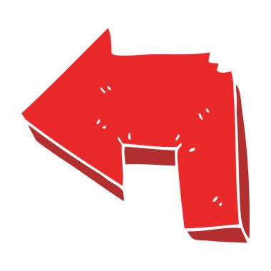 düz renk Yön ok gösterimi