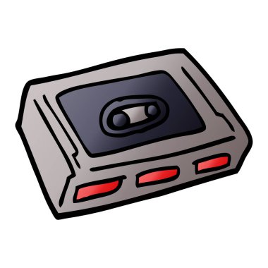 çizgi film doodle kaset deck