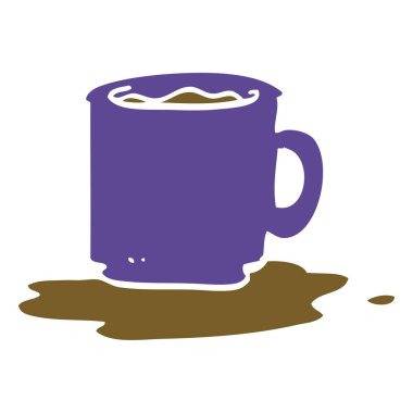 çizgi film doodle kahve bir fincan