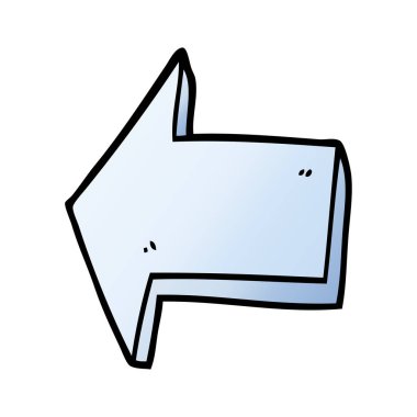 çizgi film doodle işaret eden ok